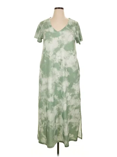 Pre-owned Lane Bryant Casual Dress In Green
