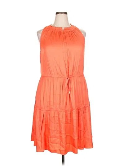 Pre-owned Lane Bryant Casual Dress In Orange
