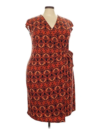Pre-owned Lane Bryant Casual Dress In Orange
