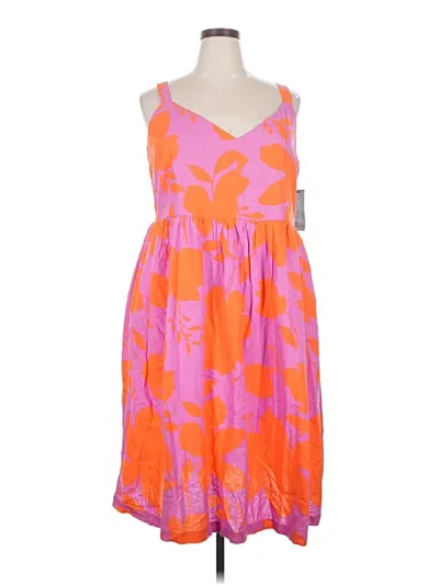 Pre-owned Lane Bryant Casual Dress In Orange