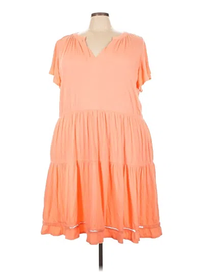 Pre-owned Lane Bryant Casual Dress In Orange