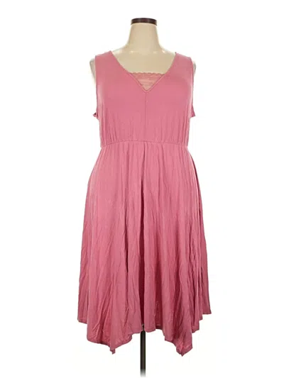 Pre-owned Lane Bryant Casual Dress In Pink