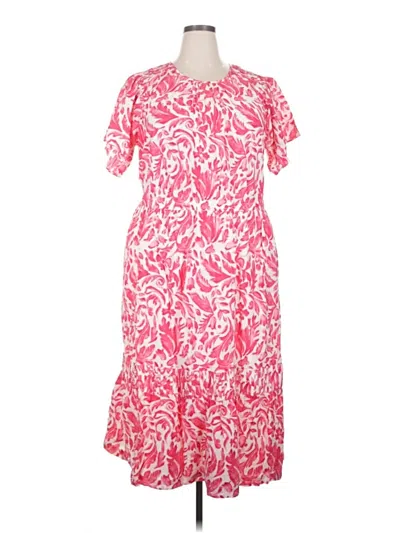 Pre-owned Lane Bryant Casual Dress In Pink