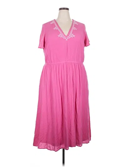 Pre-owned Lane Bryant Casual Dress In Pink