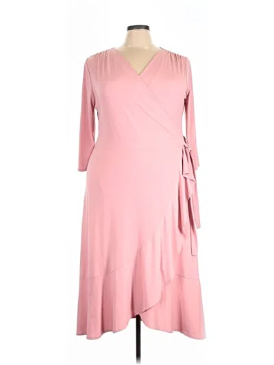 Pre-owned Lane Bryant Casual Dress In Pink