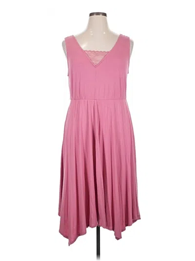 Pre-owned Lane Bryant Casual Dress In Pink
