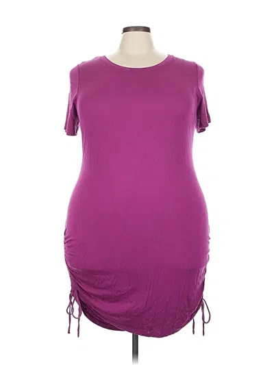 Pre-owned Lane Bryant Casual Dress In Purple