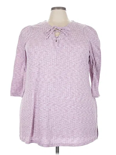 Pre-owned Lane Bryant Casual Dress In Purple