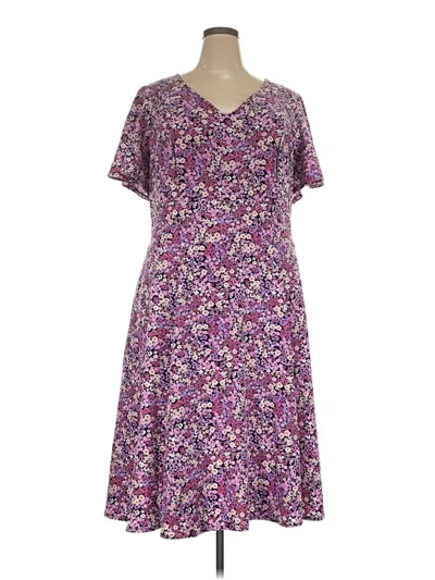 Pre-owned Lane Bryant Casual Dress In Purple