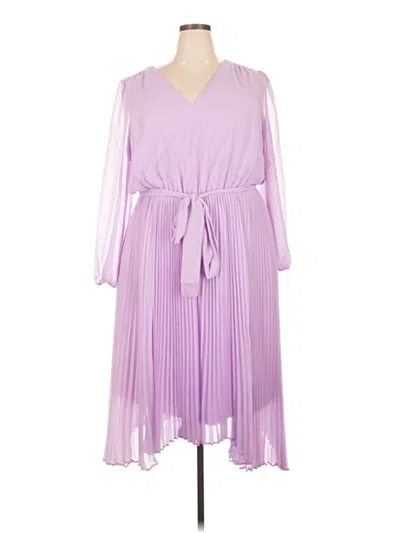 Pre-owned Lane Bryant Casual Dress In Purple