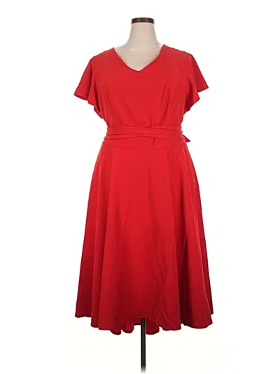 Pre-owned Lane Bryant Casual Dress In Red