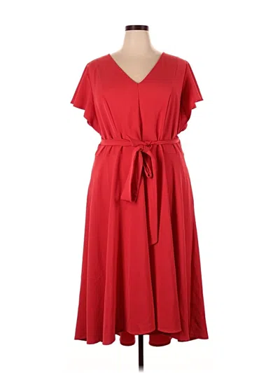 Pre-owned Lane Bryant Casual Dress In Red