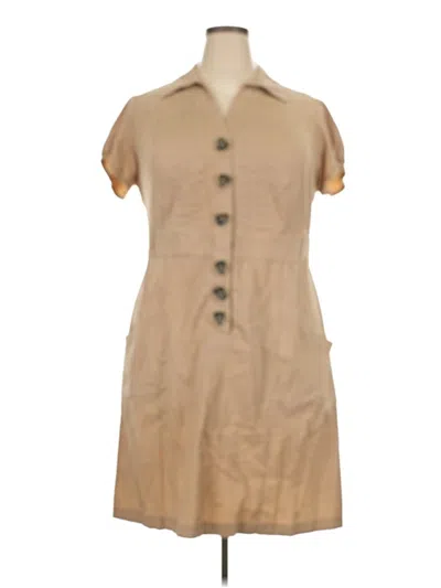 Pre-owned Lane Bryant Casual Dress In Tan