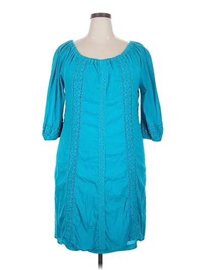 Pre-owned Lane Bryant Casual Dress In Teal