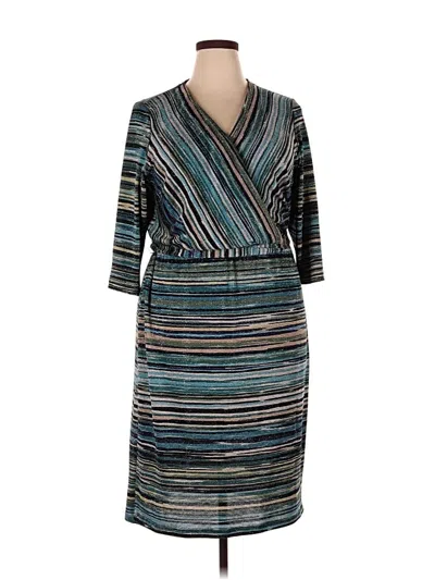 Pre-owned Lane Bryant Casual Dress In Teal
