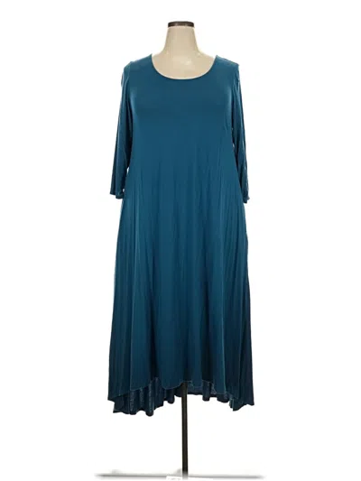 Pre-owned Lane Bryant Casual Dress In Teal