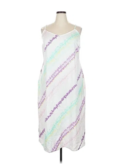 Pre-owned Lane Bryant Casual Dress In White