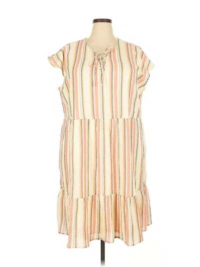 Pre-owned Lane Bryant Casual Dress In White