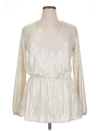 Pre-owned Lane Bryant Casual Dress In White