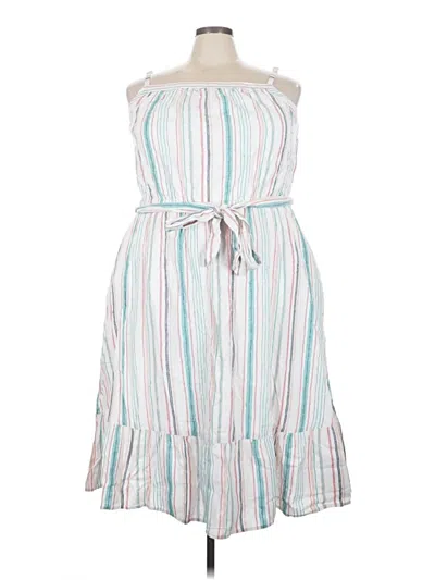Pre-owned Lane Bryant Casual Dress In White