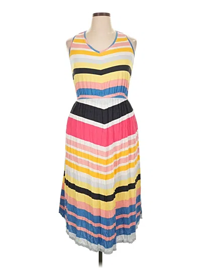 Pre-owned Lane Bryant Casual Dress In Yellow