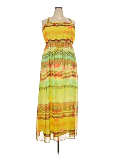 Pre-owned Lane Bryant Casual Dress In Yellow