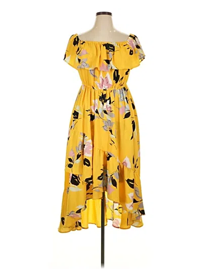 Pre-owned Lane Bryant Casual Dress In Yellow