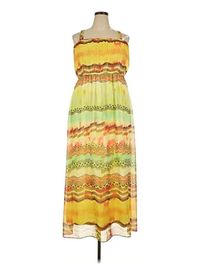 Pre-owned Lane Bryant Casual Dress In Yellow