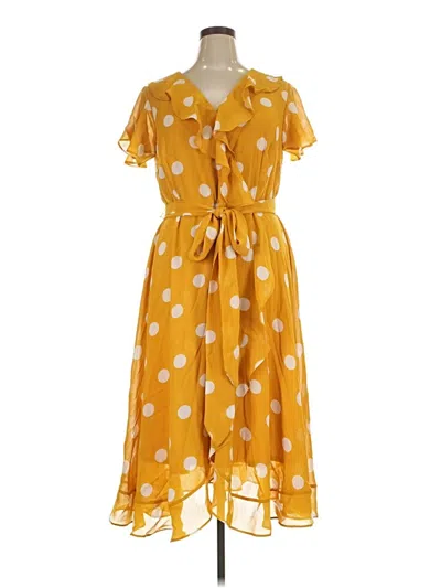 Pre-owned Lane Bryant Casual Dress In Yellow