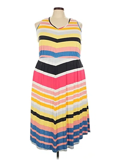 Pre-owned Lane Bryant Casual Dress In Yellow