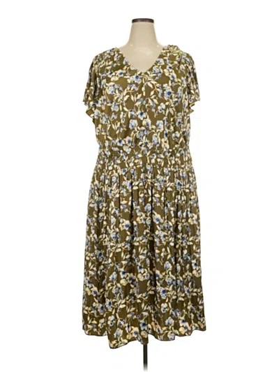 Pre-owned Lane Bryant Casual Dress In Yellow
