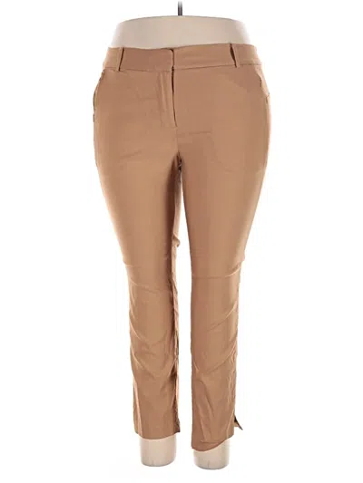 Pre-owned Lane Bryant Casual Pants In Brown