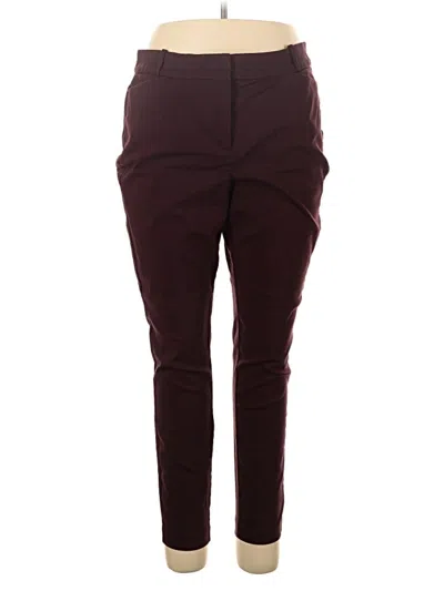 Pre-owned Lane Bryant Casual Pants In Burgundy