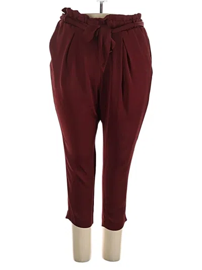 Pre-owned Lane Bryant Casual Pants In Burgundy