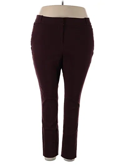 Pre-owned Lane Bryant Casual Pants In Burgundy