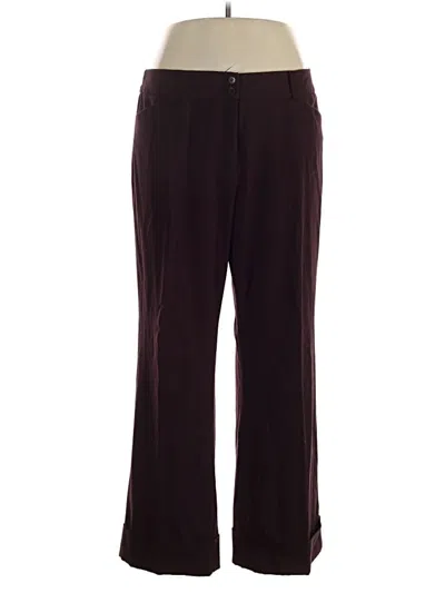 Pre-owned Lane Bryant Casual Pants In Burgundy
