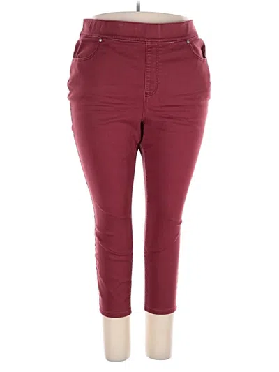 Pre-owned Lane Bryant Casual Pants In Burgundy