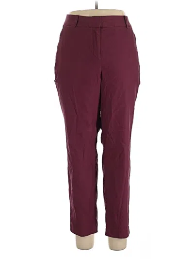 Pre-owned Lane Bryant Casual Pants In Burgundy