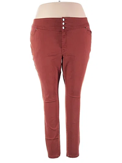 Pre-owned Lane Bryant Casual Pants In Burgundy