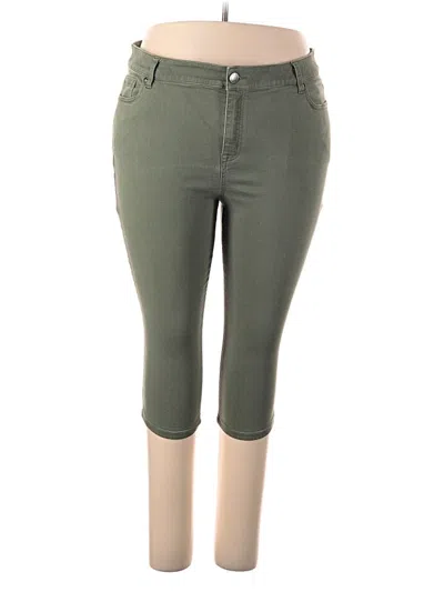 Pre-owned Lane Bryant Casual Pants In Green