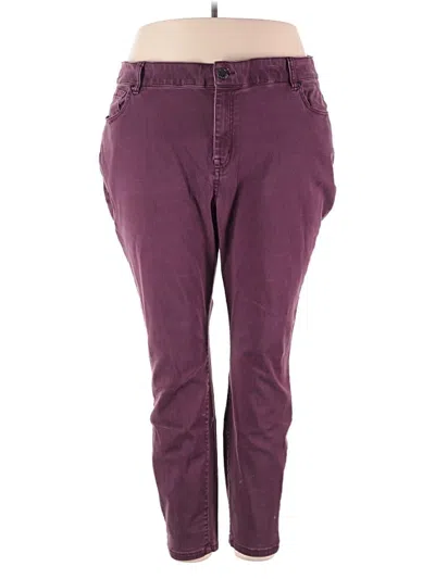 Pre-owned Lane Bryant Casual Pants In Purple