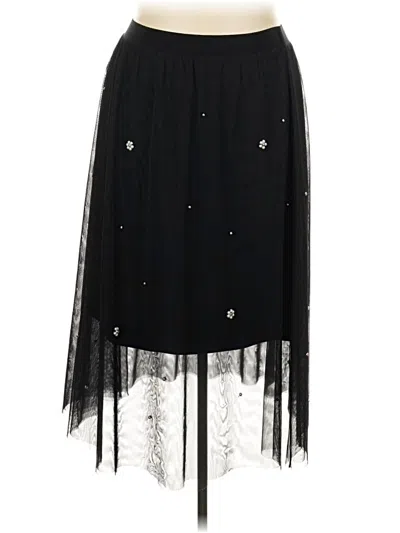 Pre-owned Lane Bryant Casual Skirt In Black