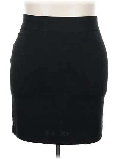 Pre-owned Lane Bryant Casual Skirt In Black