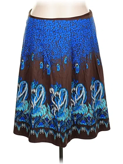 Pre-owned Lane Bryant Casual Skirt In Blue