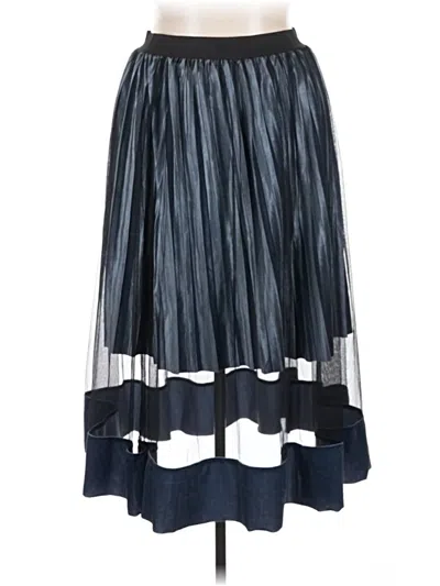 Pre-owned Lane Bryant Casual Skirt In Blue