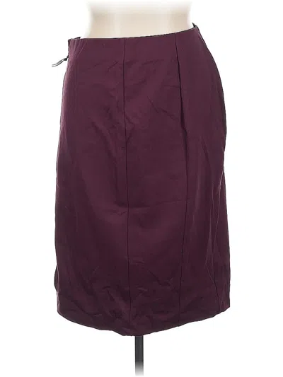 Pre-owned Lane Bryant Casual Skirt In Burgundy