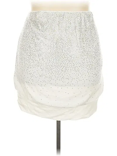 Pre-owned Lane Bryant Casual Skirt In White