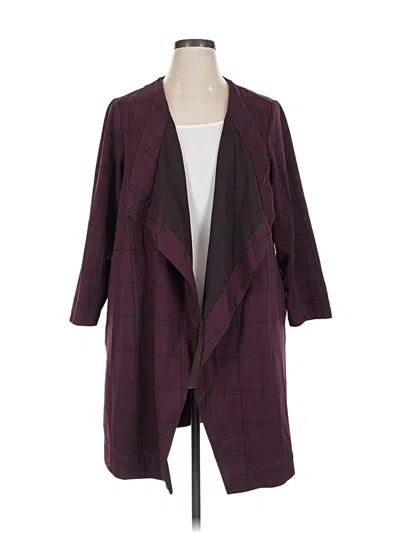 Pre-owned Lane Bryant Coat In Burgundy