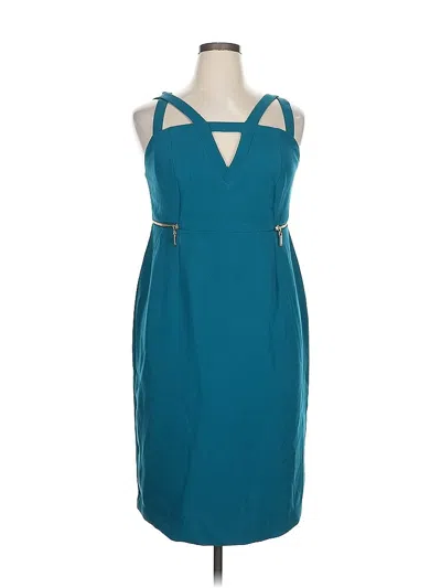 Pre-owned Lane Bryant Cocktail Dress In Blue
