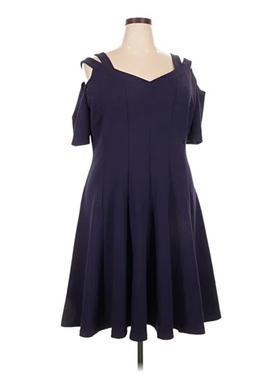 Pre-owned Lane Bryant Cocktail Dress In Blue